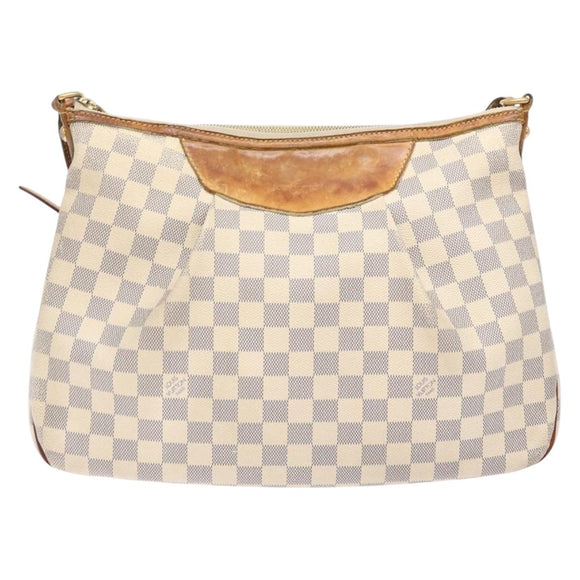 LOUIS VUITTON Damier Azur Siracusa MM Shoulder Bag N41112 LV Auth 137754