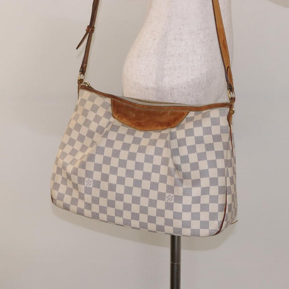 LOUIS VUITTON Damier Azur Siracusa MM Shoulder Bag N41112 LV Auth 137754