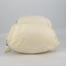 PRADA Backpack Nylon Cream Silver Auth 137765-12