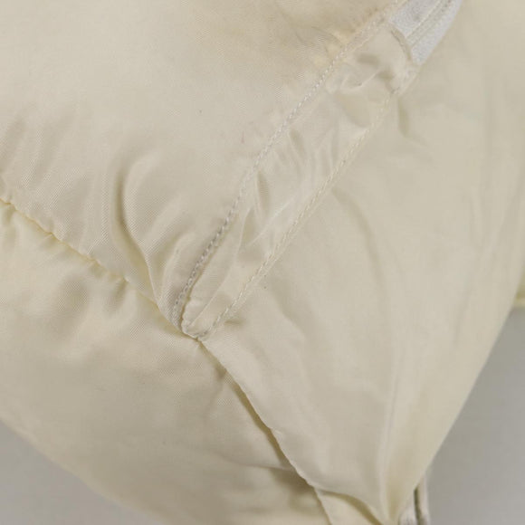 PRADA Backpack Nylon Cream Silver Auth 137765