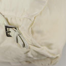 PRADA Backpack Nylon Cream Silver Auth 137765-15