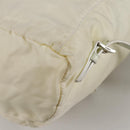 PRADA Backpack Nylon Cream Silver Auth 137765-16