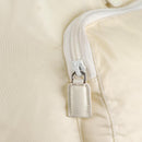 PRADA Backpack Nylon Cream Silver Auth 137765-19