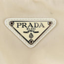 PRADA Backpack Nylon Cream Silver Auth 137765-21