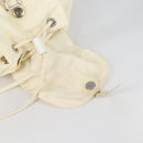 PRADA Backpack Nylon Cream Silver Auth 137765-23