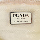 PRADA Backpack Nylon Cream Silver Auth 137765-24
