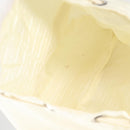 PRADA Backpack Nylon Cream Silver Auth 137765-25