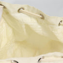 PRADA Backpack Nylon Cream Silver Auth 137765-27