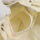 PRADA Backpack Nylon Cream Silver Auth 137765-29