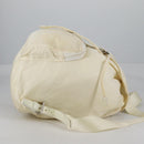 PRADA Backpack Nylon Cream Silver Auth 137765-5