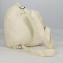 PRADA Backpack Nylon Cream Silver Auth 137765-8