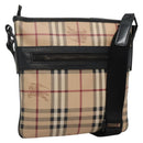 BURBERRY Nova Check Shoulder Bag PVC Beige Auth 137777-1