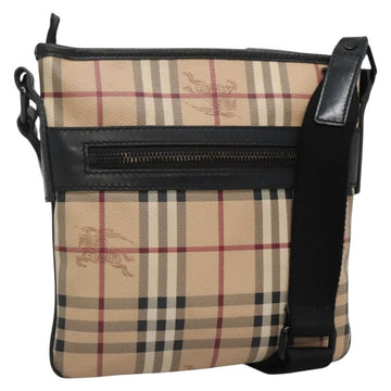 BURBERRY Nova Check Shoulder Bag PVC Beige Auth 137777