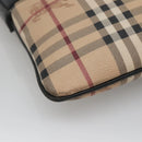 BURBERRY Nova Check Shoulder Bag PVC Beige Auth 137777-11