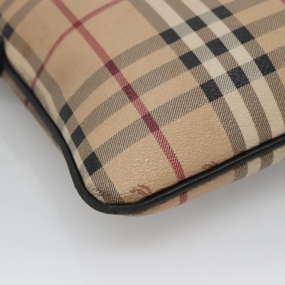 BURBERRY Nova Check Shoulder Bag PVC Beige Auth 137777