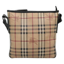 BURBERRY Nova Check Shoulder Bag PVC Beige Auth 137777-3