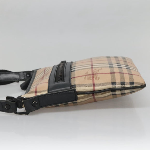 BURBERRY Nova Check Shoulder Bag PVC Beige Auth 137777