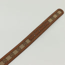 GUCCI GG Canvas Belt Leather 35.4"" Beige Gold 114874 Auth 137789-7