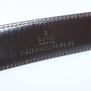 GUCCI GG Canvas Belt Leather 35.4"" Beige Gold 114874 Auth 137789-9