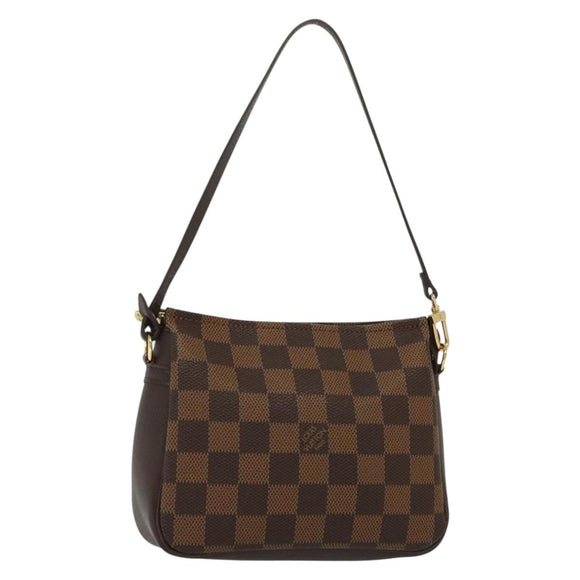 LOUIS VUITTON Damier Ebene Trousse Makeup Pouch N51982 LV Auth 137790