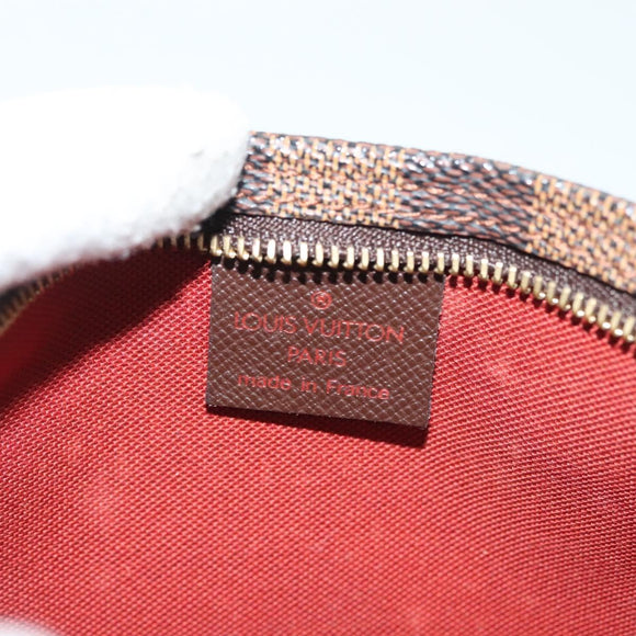 LOUIS VUITTON Damier Ebene Trousse Makeup Pouch N51982 LV Auth 137790