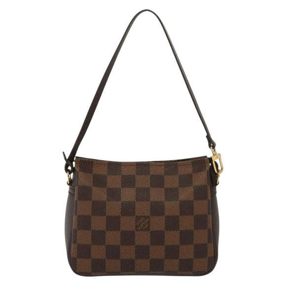 LOUIS VUITTON Damier Ebene Trousse Makeup Pouch N51982 LV Auth 137790