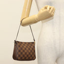 LOUIS VUITTON Damier Ebene Trousse Makeup Pouch N51982 LV Auth 137790-21
