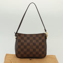 LOUIS VUITTON Damier Ebene Trousse Makeup Pouch N51982 LV Auth 137790-12