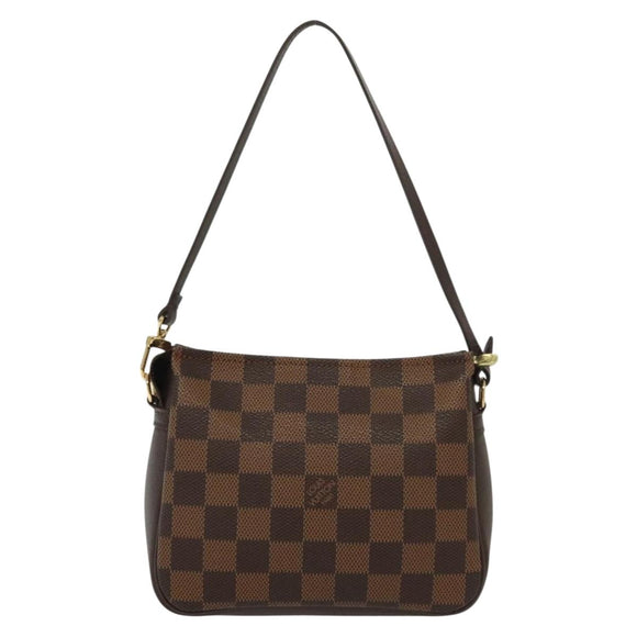 LOUIS VUITTON Damier Ebene Trousse Makeup Pouch N51982 LV Auth 137790