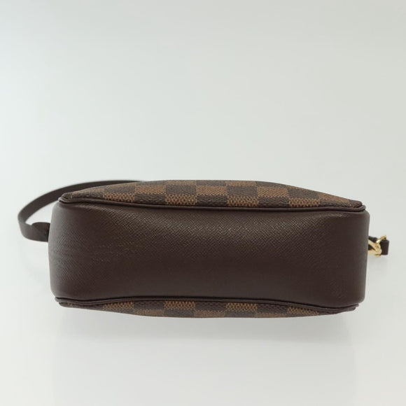 LOUIS VUITTON Damier Ebene Trousse Makeup Pouch N51982 LV Auth 137790