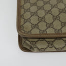 GUCCI GG Supreme Hand Bag PVC Vintage Beige Gold Auth 137795-14