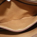 GUCCI GG Supreme Hand Bag PVC Vintage Beige Gold Auth 137795-20