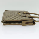GUCCI GG Supreme Hand Bag PVC Vintage Beige Gold Auth 137795-4