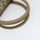 GUCCI GG Supreme Hand Bag PVC Vintage Beige Gold Auth 137795-7