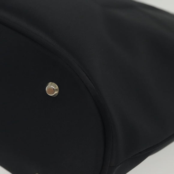 SAINT LAURENT Tote Bag Nylon Navy Silver Auth 137808