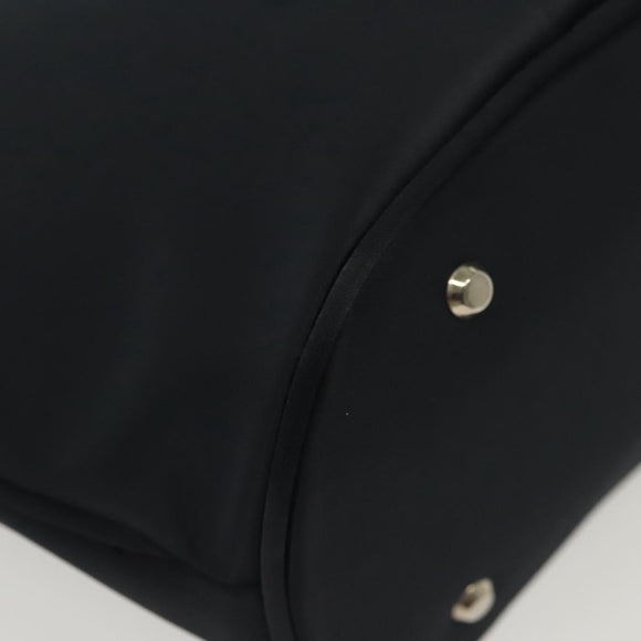 SAINT LAURENT Tote Bag Nylon Navy Silver Auth 137808