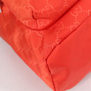 GUCCI GG Canvas Backpack Nylon Orange Silver 406361 Auth 137809-11