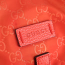 GUCCI GG Canvas Backpack Nylon Orange Silver 406361 Auth 137809-17