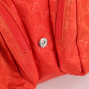 GUCCI GG Canvas Backpack Nylon Orange Silver 406361 Auth 137809-18
