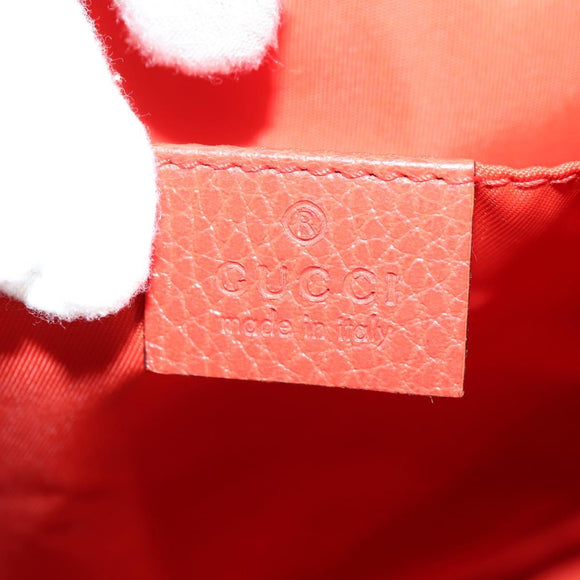 GUCCI GG Canvas Backpack Nylon Orange Silver 406361 Auth 137809