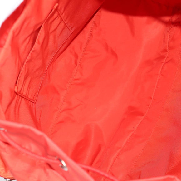 GUCCI GG Canvas Backpack Nylon Orange Silver 406361 Auth 137809