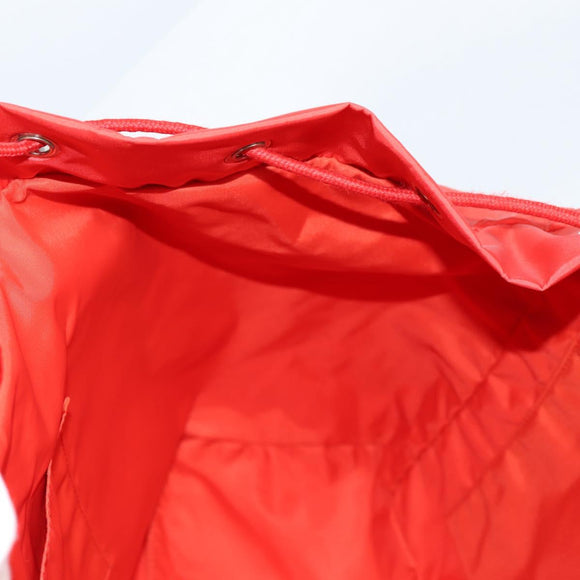 GUCCI GG Canvas Backpack Nylon Orange Silver 406361 Auth 137809