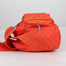 GUCCI GG Canvas Backpack Nylon Orange Silver 406361 Auth 137809-4