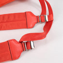 GUCCI GG Canvas Backpack Nylon Orange Silver 406361 Auth 137809-8