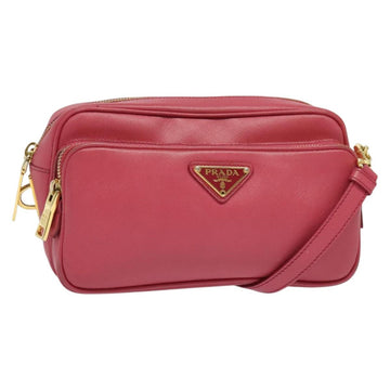 PRADA Shoulder Bag Safiano leather Pink Gold BT1010 Auth 137816