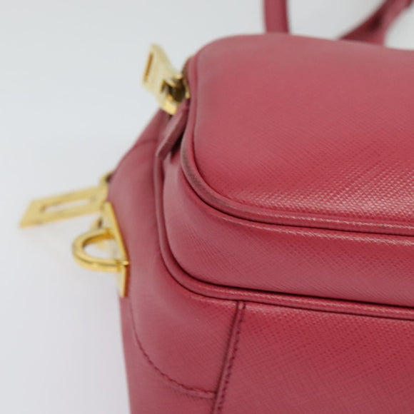 PRADA Shoulder Bag Safiano leather Pink Gold BT1010 Auth 137816
