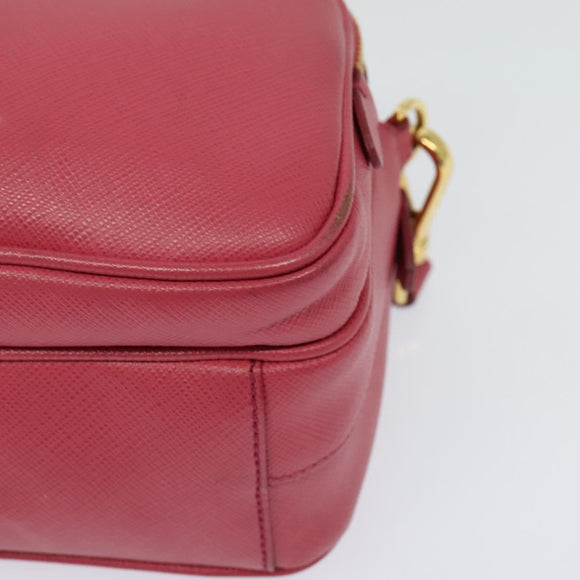 PRADA Shoulder Bag Safiano leather Pink Gold BT1010 Auth 137816