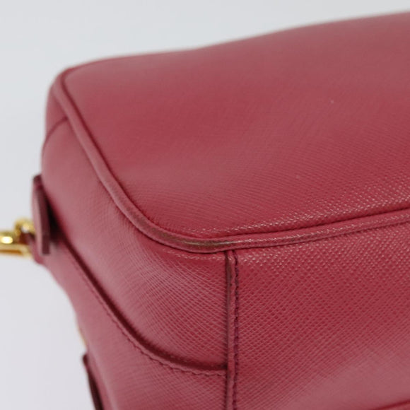 PRADA Shoulder Bag Safiano leather Pink Gold BT1010 Auth 137816