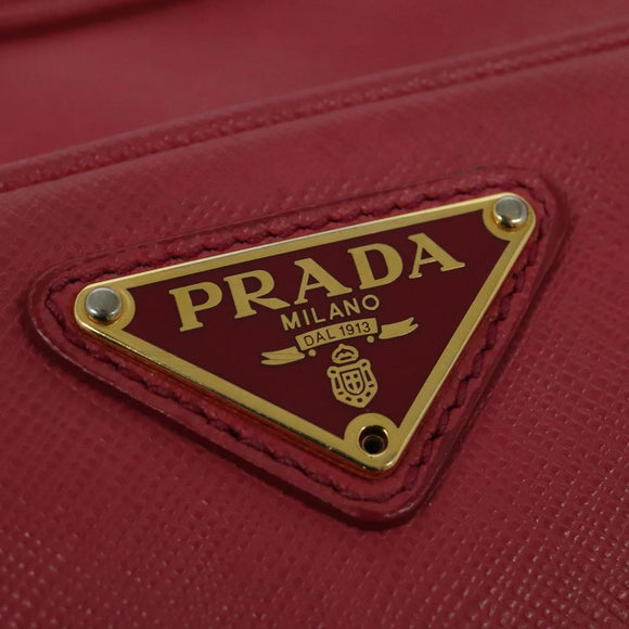 PRADA Shoulder Bag Safiano leather Pink Gold BT1010 Auth 137816