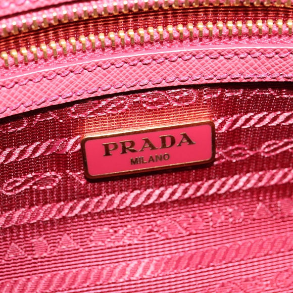 PRADA Shoulder Bag Safiano leather Pink Gold BT1010 Auth 137816
